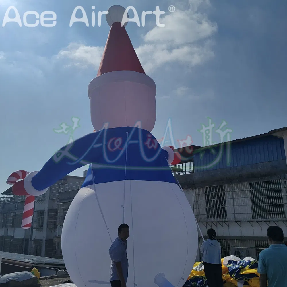 Outside 8mh Inflatable Christmas Snowman Giant Blow up Snowman Cartoon Outdoor Yard Christmas Decorations Ornament