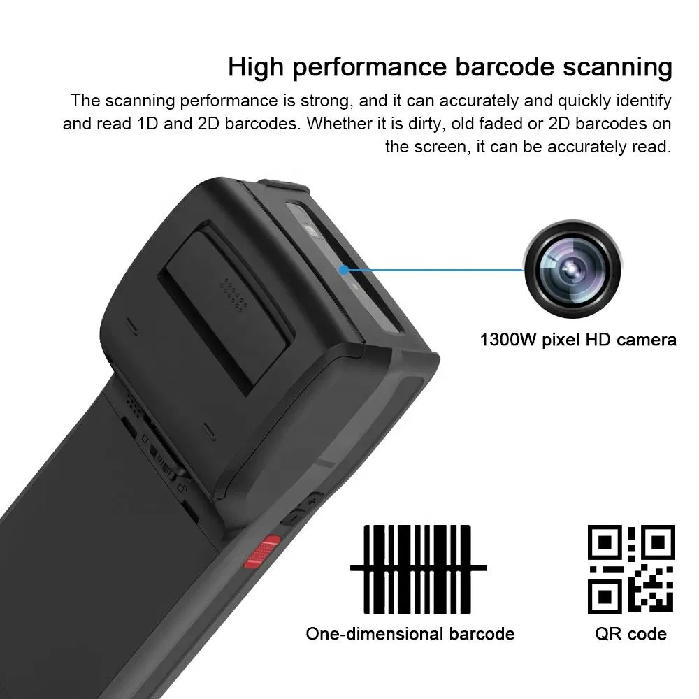 5.5-Inch Touch Screen Android Handheld PDA Terminal with Thermal Receipt Printer