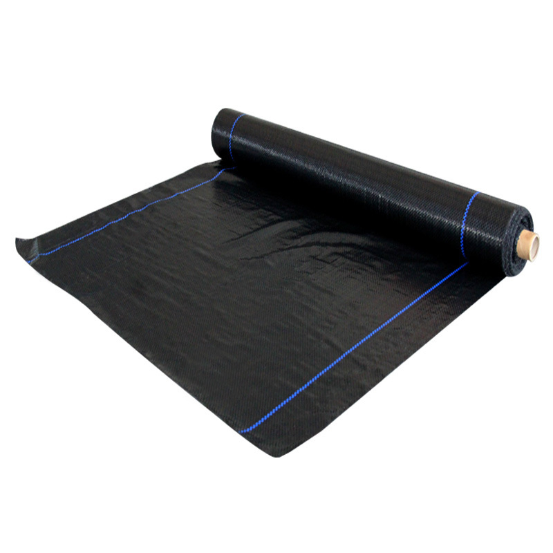 Black Garden Greenhouse Anti-Grass Ground Cover in Roll Weed Mat