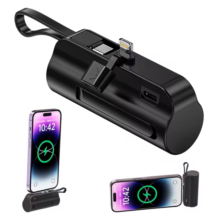 Mini Capsule Fast Charging 5000mAh Mobile Phone Battery Phone Power Bank Pack