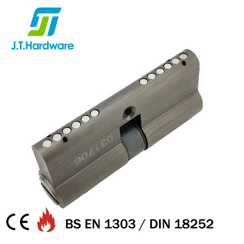 Modern CE Fire Rated Wood Door Hardware Euro 12 Pins Solid Brass Double Keys Cylinder Security Anti-Drill Door Lock Cylinders