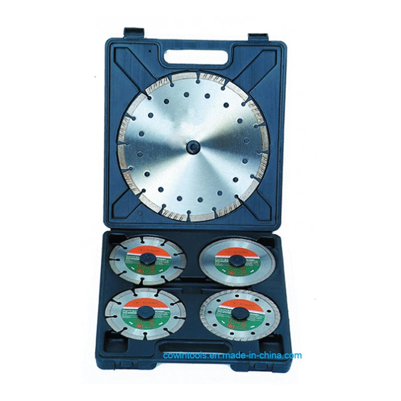 5PC Segmented Continuous Turbo Cutting Disc Diamond Saw Blade Set
