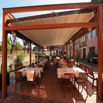 Sunshade Gazebo Waterproof Electric Awning Outdoor Retractable Roof