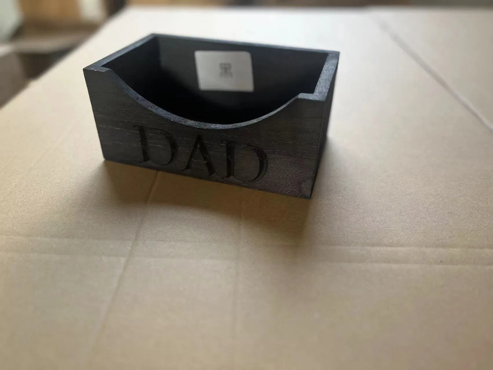 Custom Logo Single Desktop Hat Rack Father's Day Gift Peaked Cap Storage Box Wooden Baseball Cap Storage Organizer
