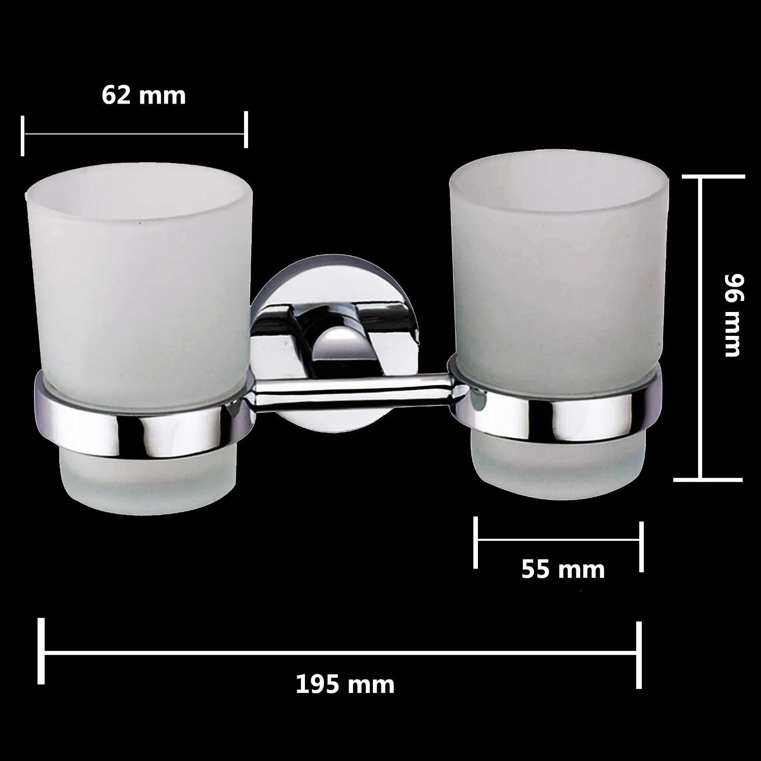 Wall-Mounted SUS304 Toothbrush Holder Double Holder