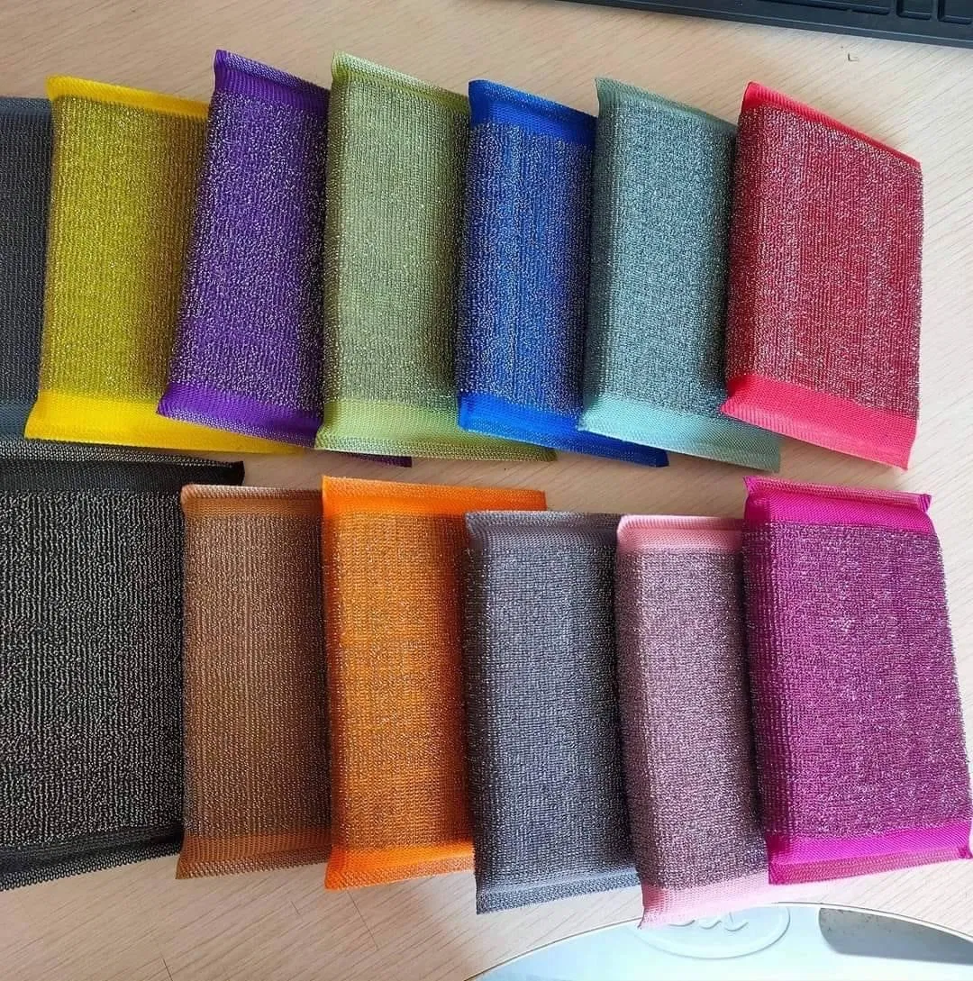 Strong Stain Remover Kitchen Sponge Scourer Wire Fabric Cloth in Rolls for Home Furniture