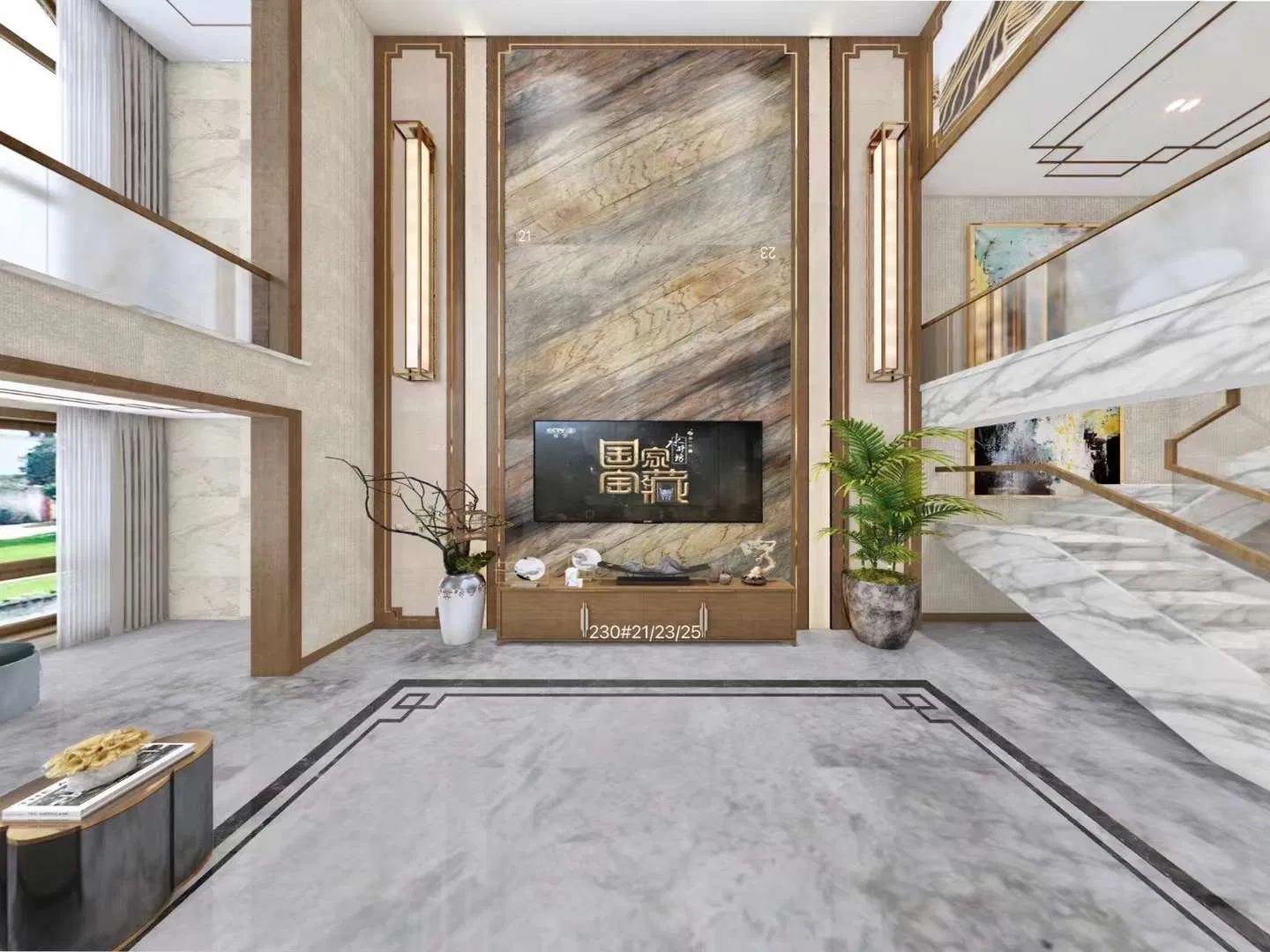 Luxury Stone Factory Price for Project Hotel Bathroom Blue Brown