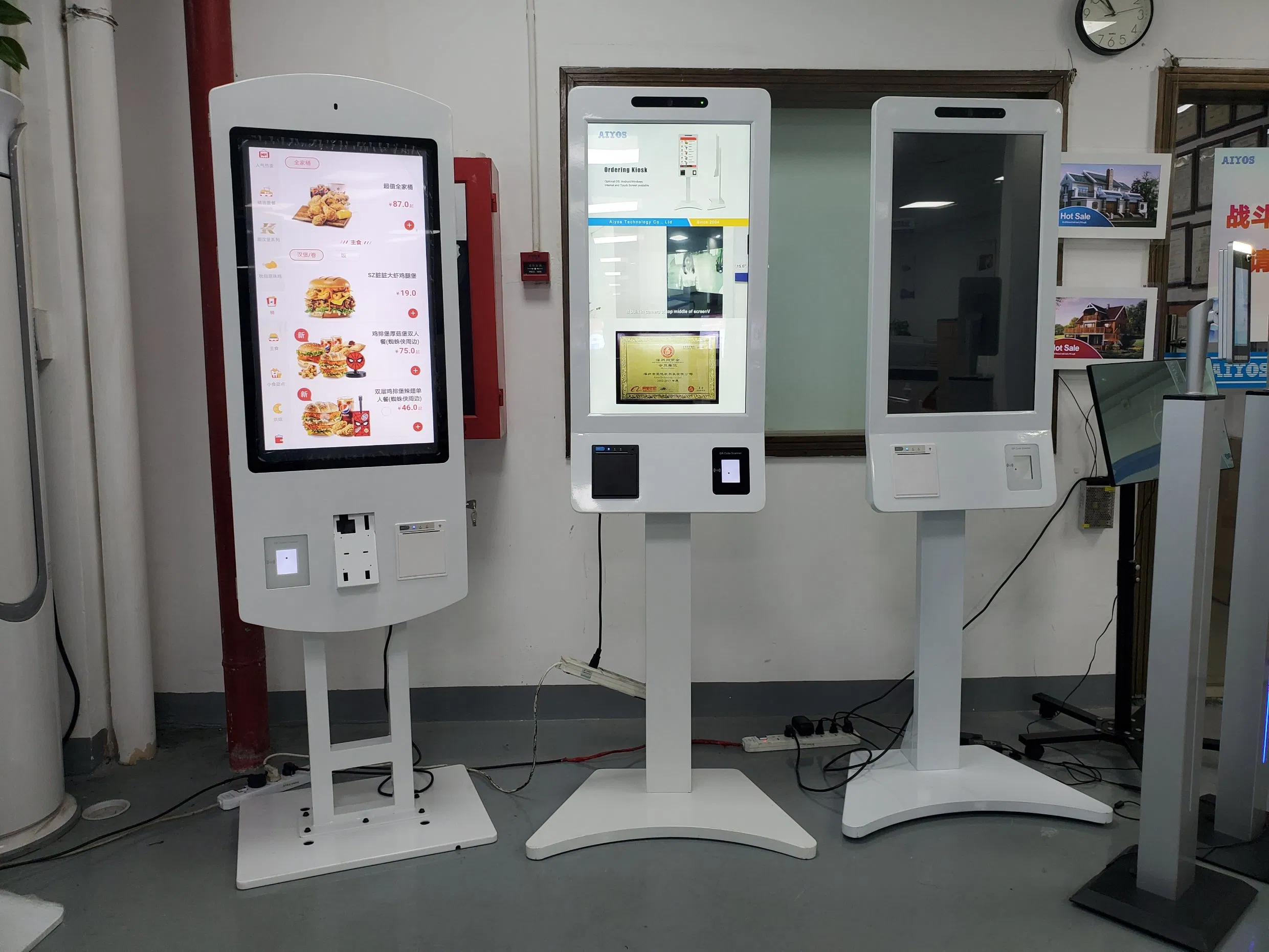 32 Inch Touch Screen Payment Kiosk NFC Card Reader Self Service Kiosk Bar Code Reader