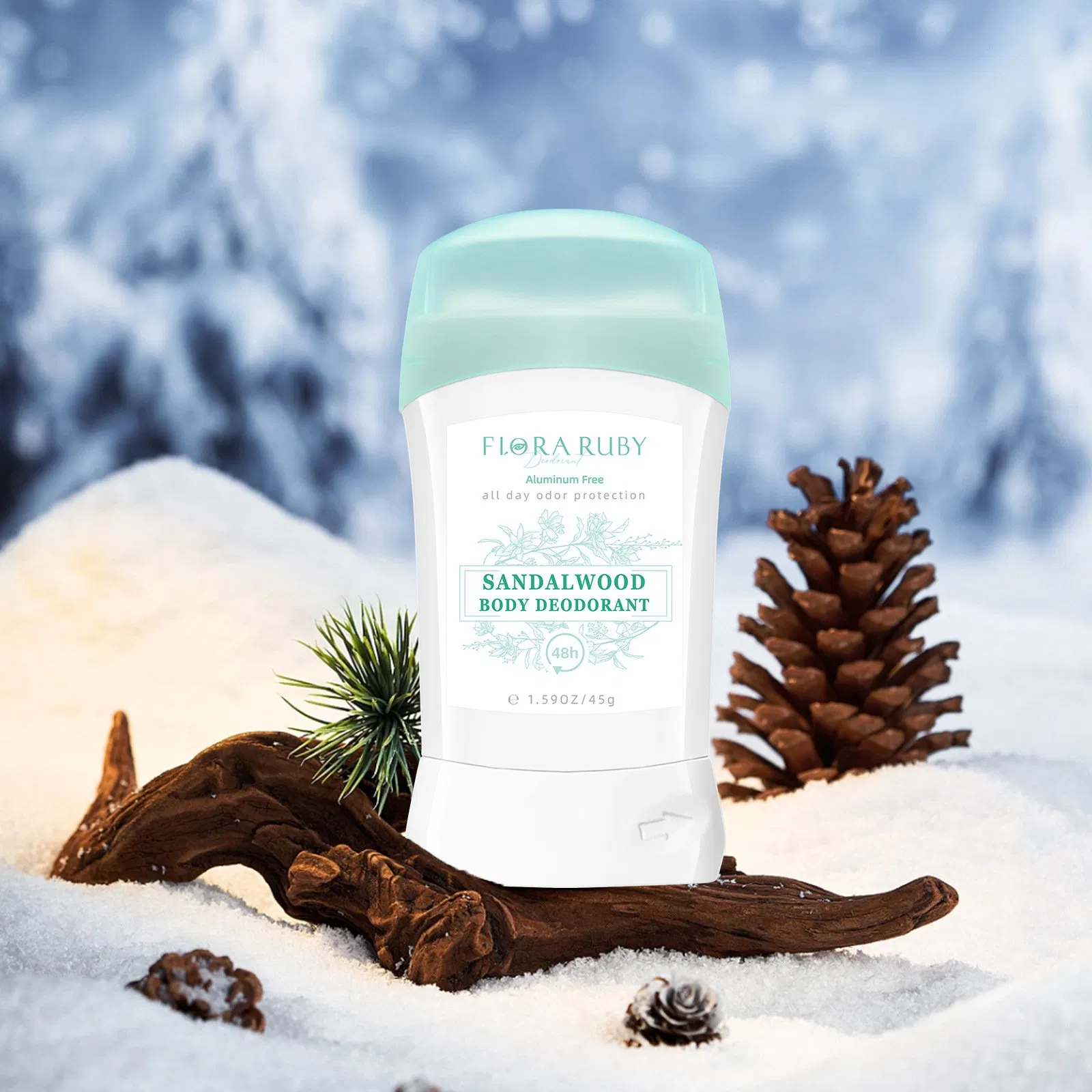Soothing Portable Deodorant with Refreshing Hypoallergenic Pearl Beads