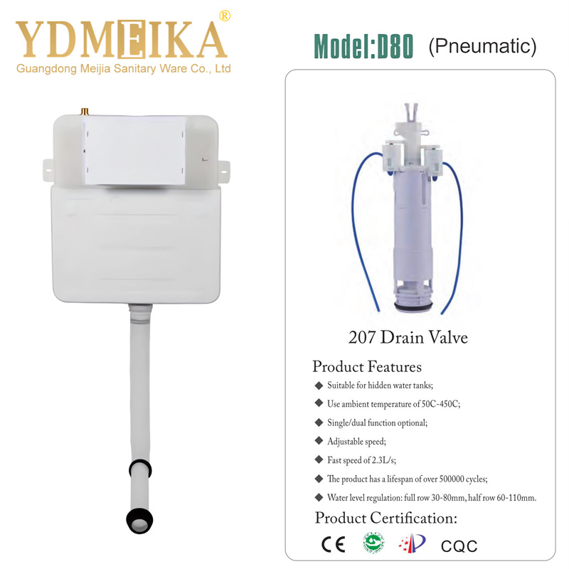 Squatting Toilet Concealed Cistern Bathroom Sanitary Hidden Toilet Pneumatic Water Tank Concealed Cistern