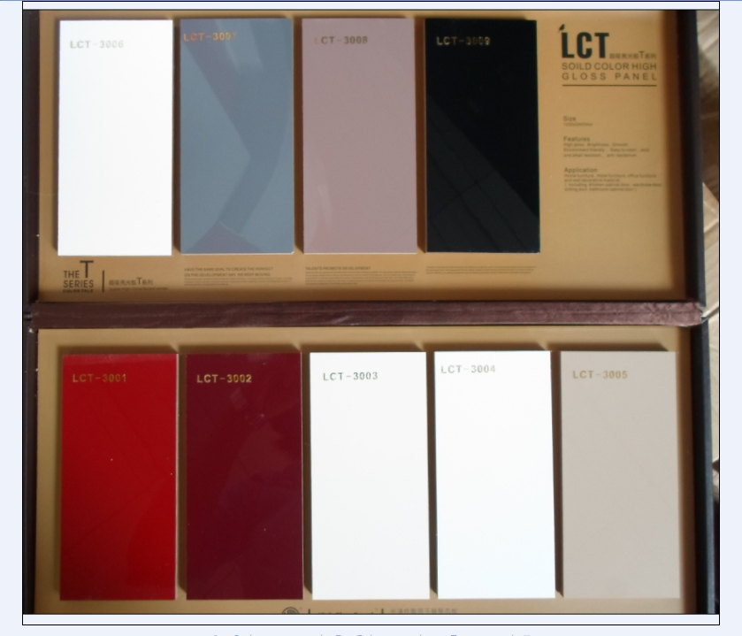 Anti-Scratch Lct Glossy Pet Coarting MDF Board for Kitchen Cabinet Door (LCT3012)