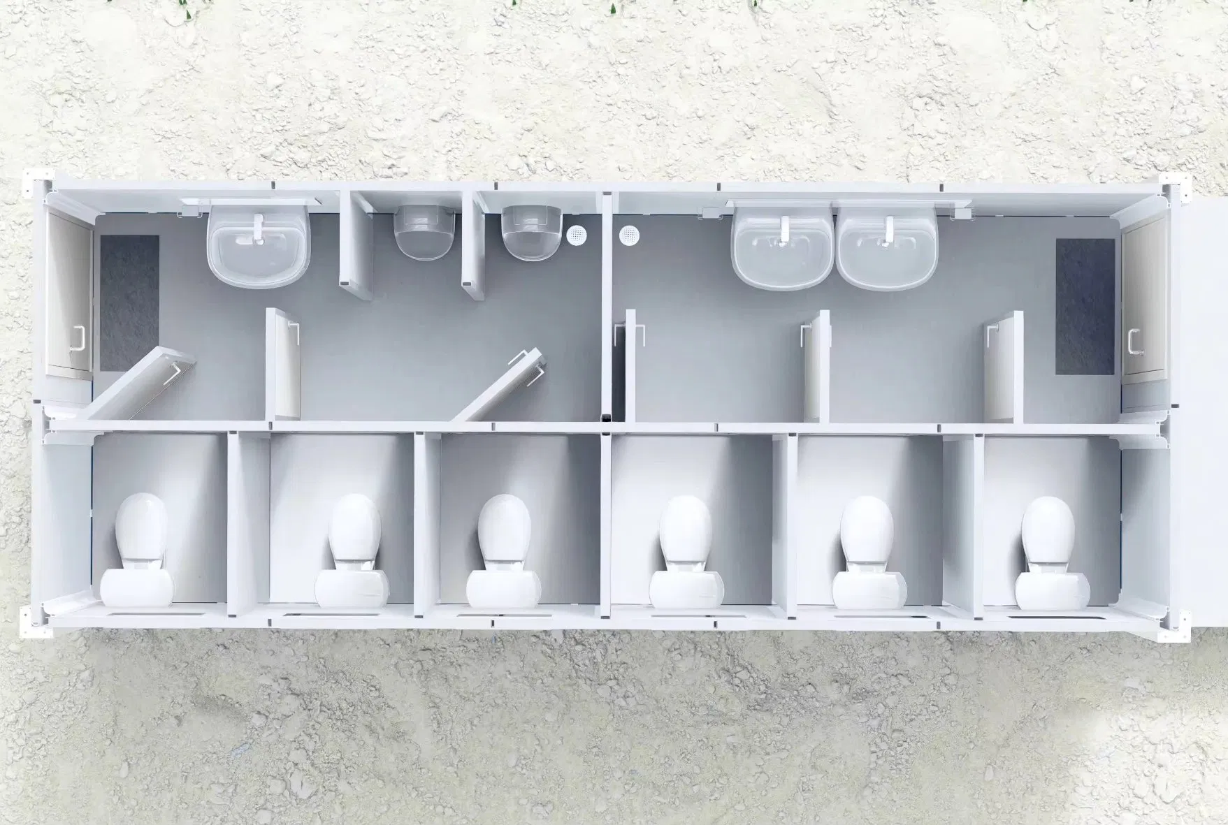 High Quality Luxury Mobile Chinese Design Style Public Portable Toilet for Outdoor