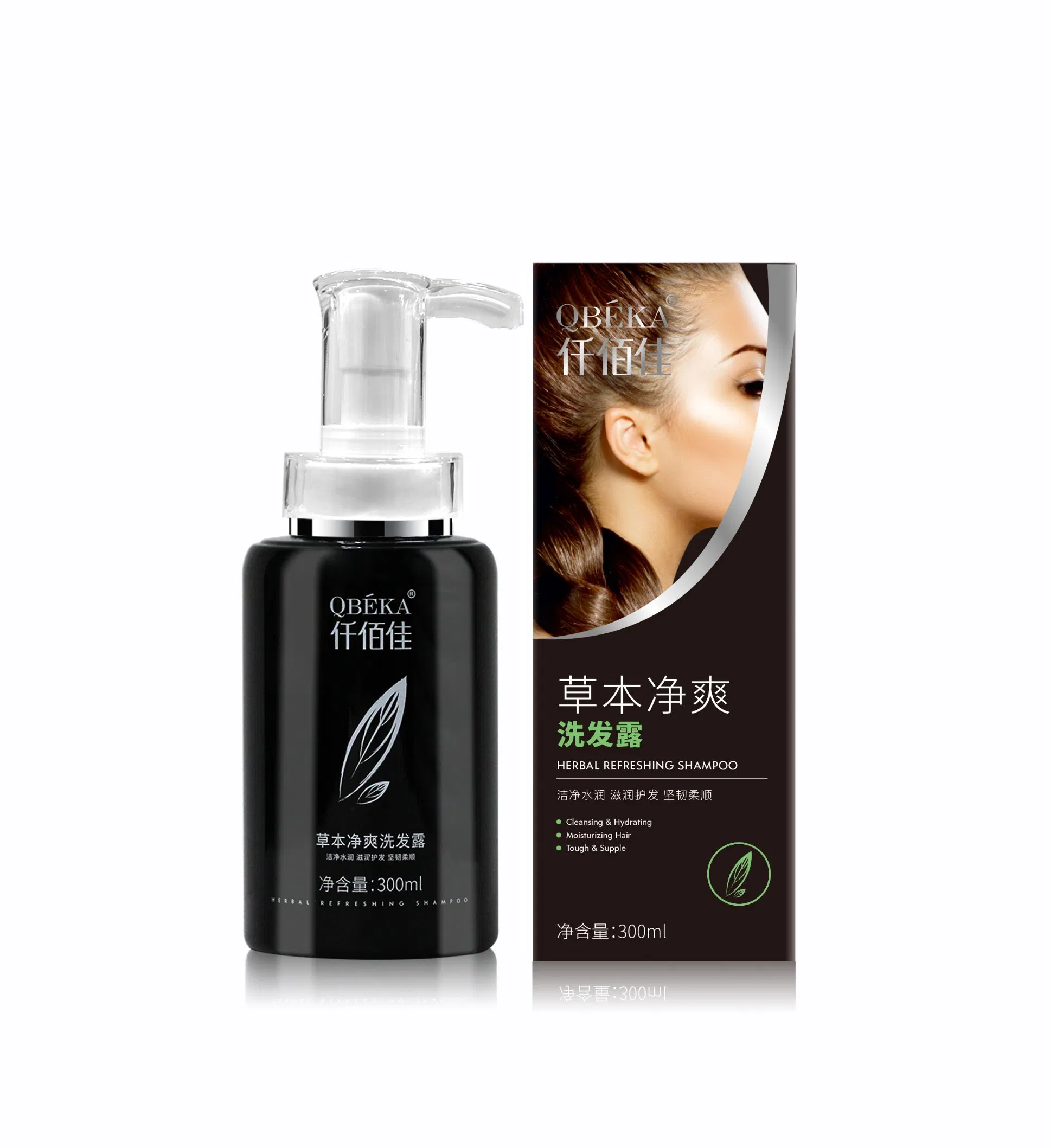 Qbeka Herbal Refreshing Shampoo Anti-Hair Loss Growth Repair Follicles Regrowth Increase Volume