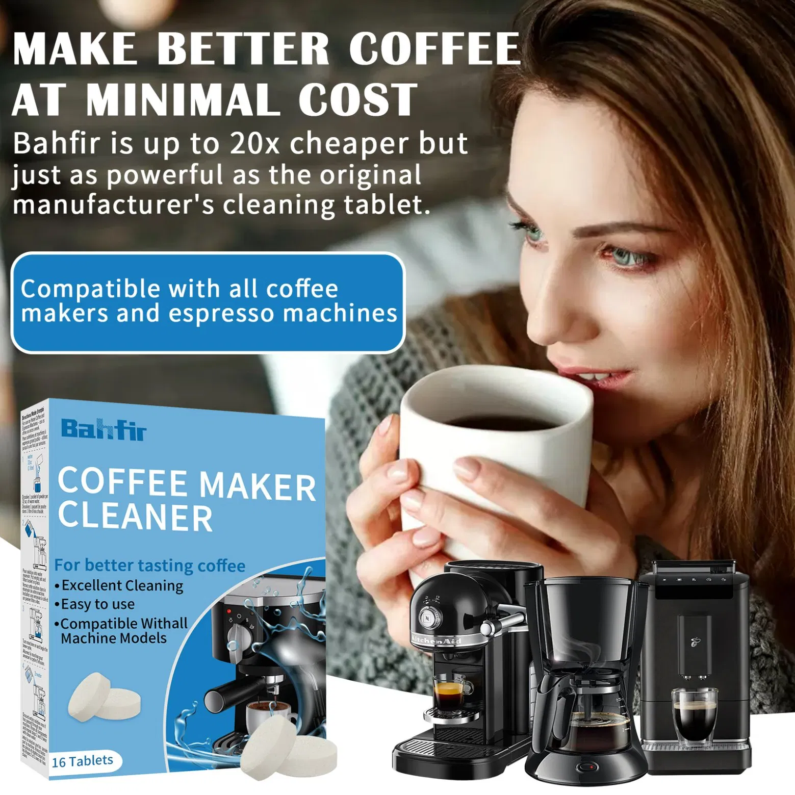 Effortless Coffee Machine Cleaning Tablets - Removes Limescale & Residue