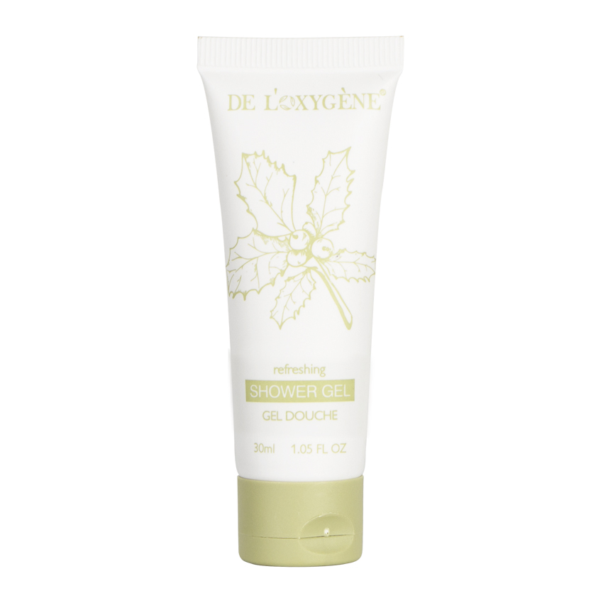 Refillable Eco-Friendly Single Use Travel Sized Bulk Refreshing and Nourishing Hotel Woody 30ml Shower Gel Toiletries