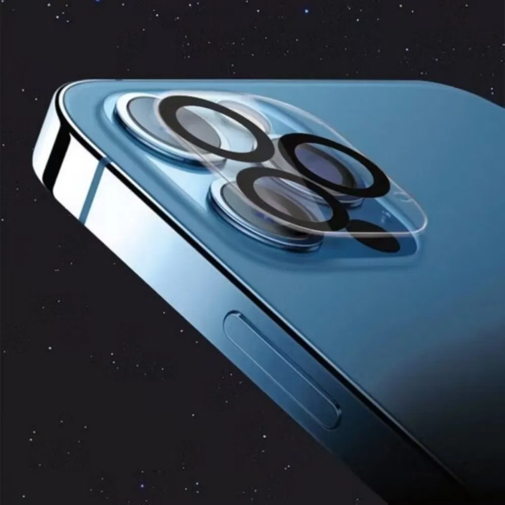Защитное стекло для камеры iPhone 12-17, металлическое 3D