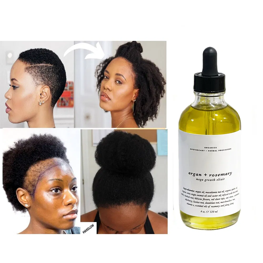 Rosemary Argan Oil Blend Herbs Scalp Hair Strengthening Nourish Hair Care Private Label Hair Scalp Growth Oil