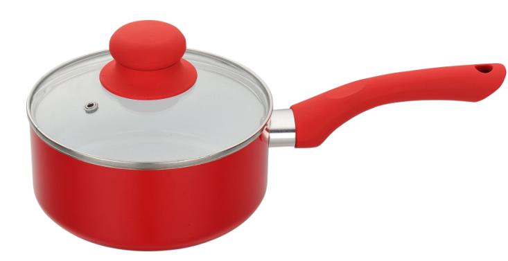 7PCS Aluminium Cooking Pots and Pans Nonstick Saucepan Frying Pan with White Ceramic Coating