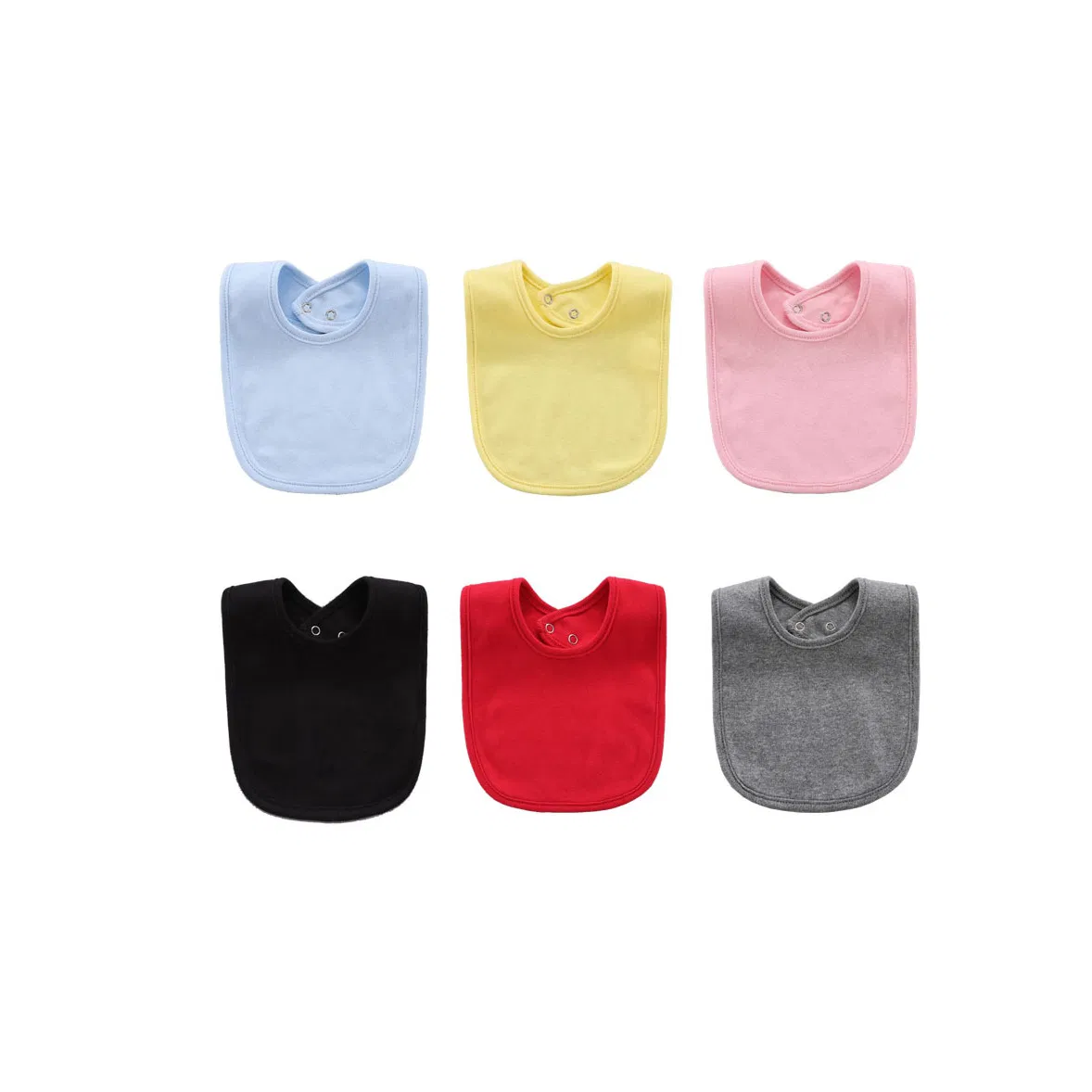Customizable Bulk Order Soft Plain Cotton Baby Bibs Thick Drool Bibs for Newborns Infants Unisex Baby Bandana Bibs