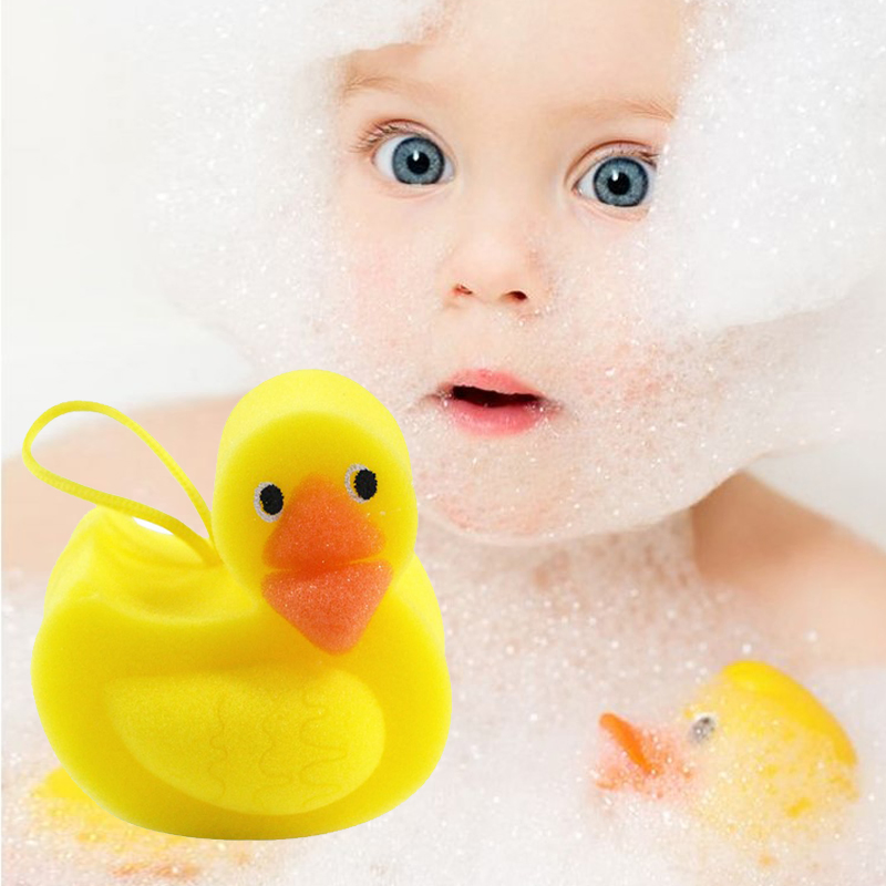 Cute Kids Duck Shape Bath Cleaning Magic Dish Wash Bath Beauty Make up Makeup Sponge