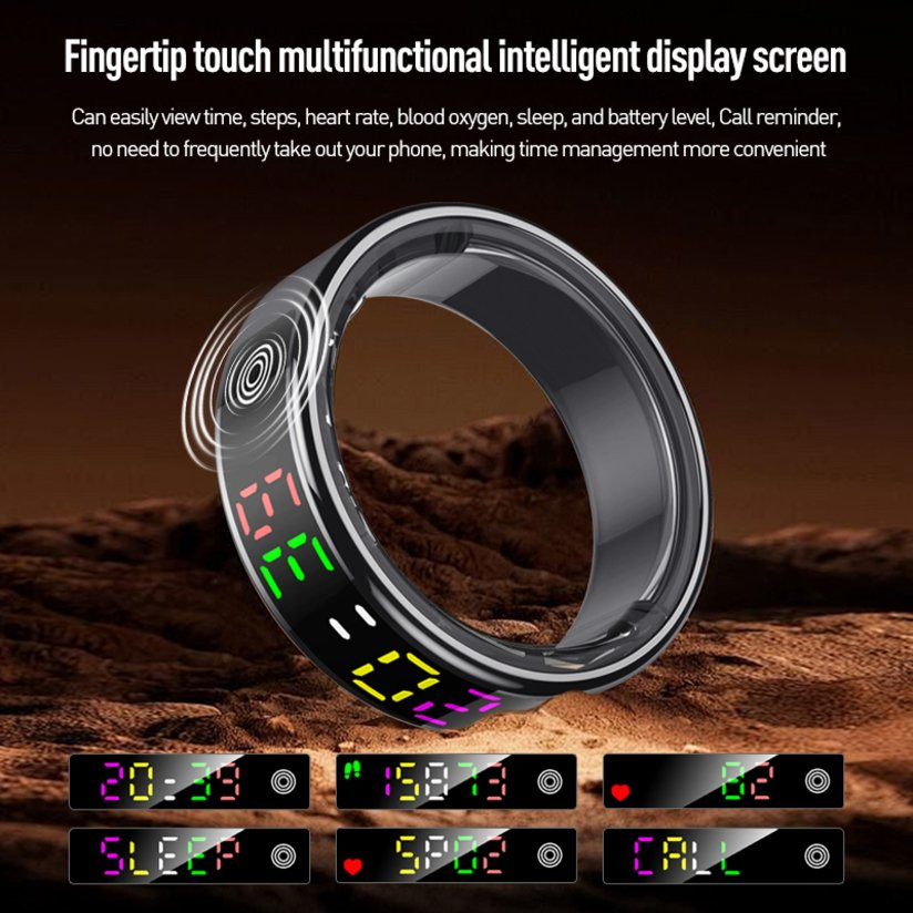 Умное кольцо Cloraint с сенсорным экраном для здоровья и фитнеса