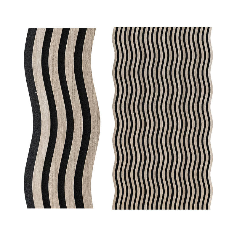 Special-Shaped Concave-Convex Polyester Grille Sound-Absorbing Panel Solid Wood Curved Grille Polyester Soundproof Panel