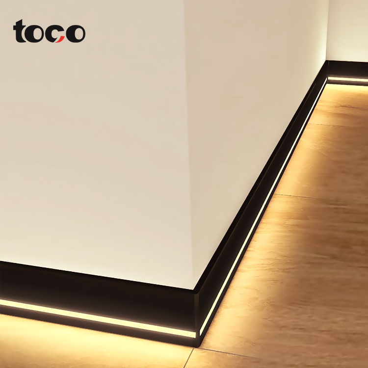 Elegant Aluminum Skirting LED Baseboard Lighting Aluminum Profile LED Flooring Skirting Board