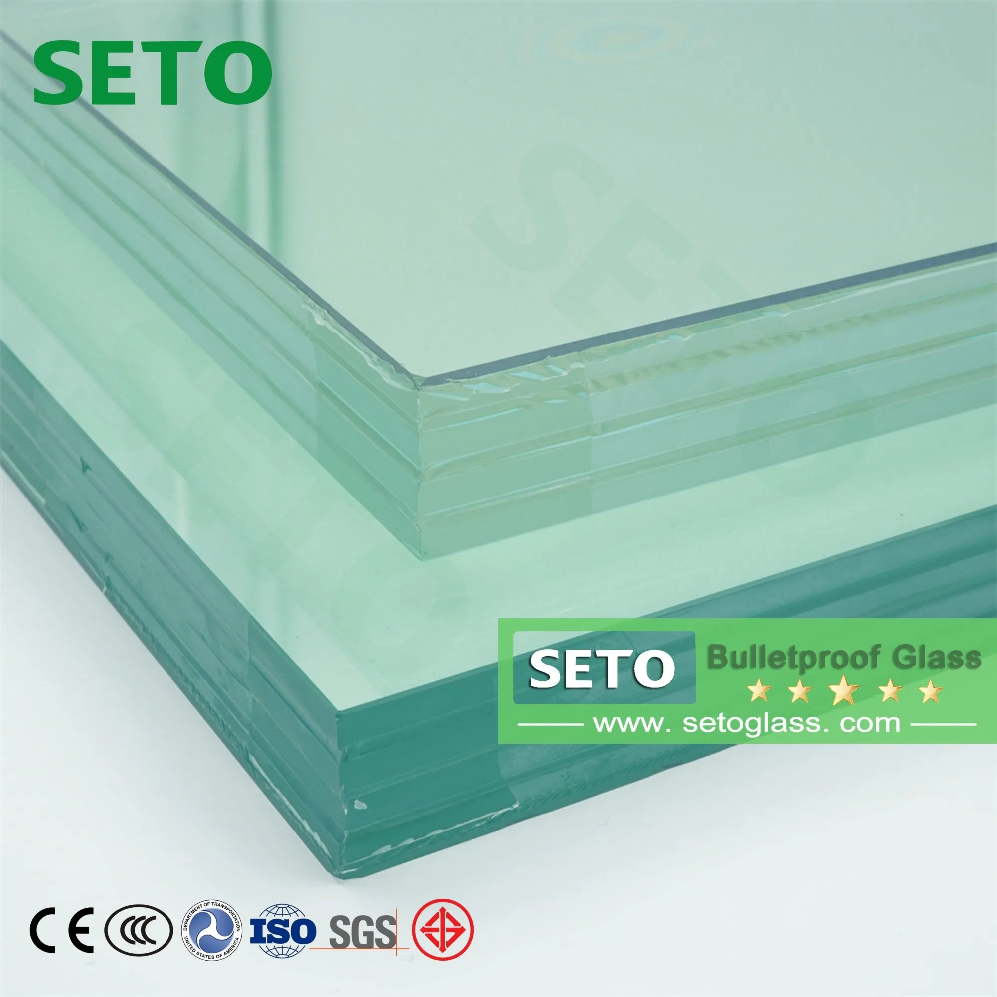 High Quality Armored Glass Safety Laminated Bulletproof Glass for Car