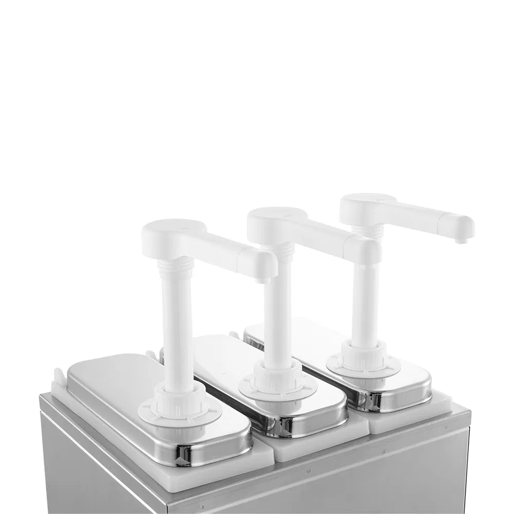 Wholesale Factory Stainless Steel 3 Head Restaurant Buffet Display 2L Sauce Dispenser