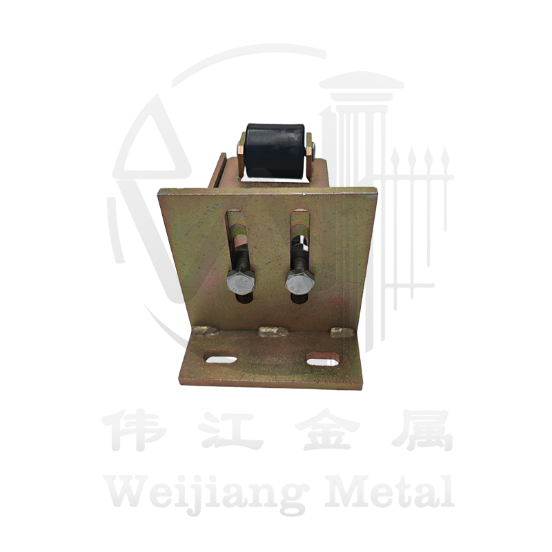 Steel Sliding Gate Guide Roller Bracket with Plastic Roller for Door Guidance