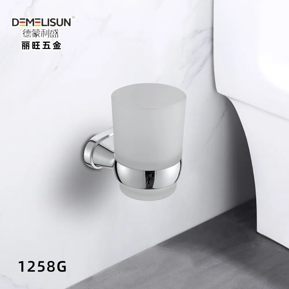 Bathroom Accessories Hotel Stainless Steel Wall Mounted Glass Tumbler Holder Single Glass Cup Holder