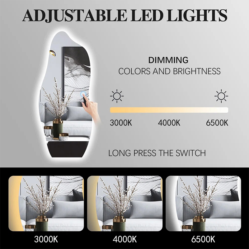 Elegant Backlit Full Length Mirror for Home Decor