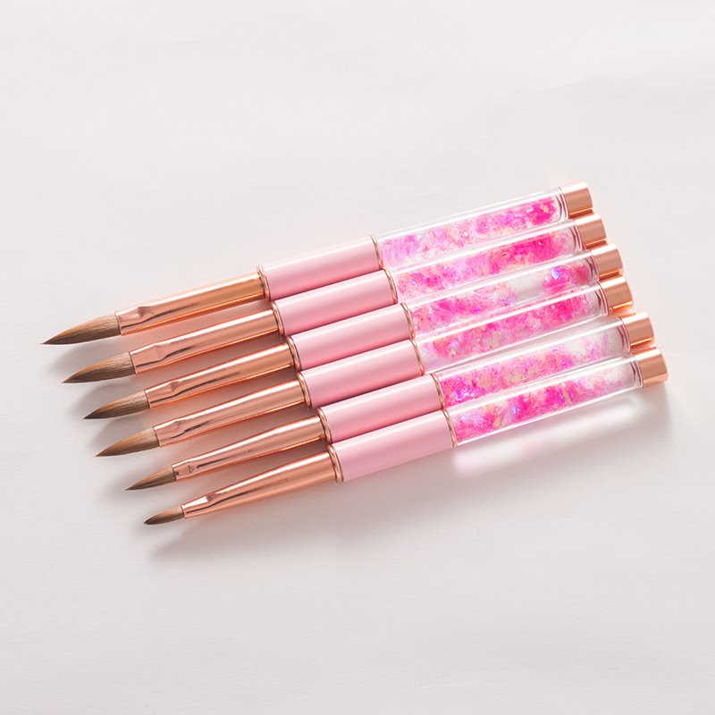 Guyo #10 Pink Kolinsky Acrylic Nail Art Brush for Manicure
