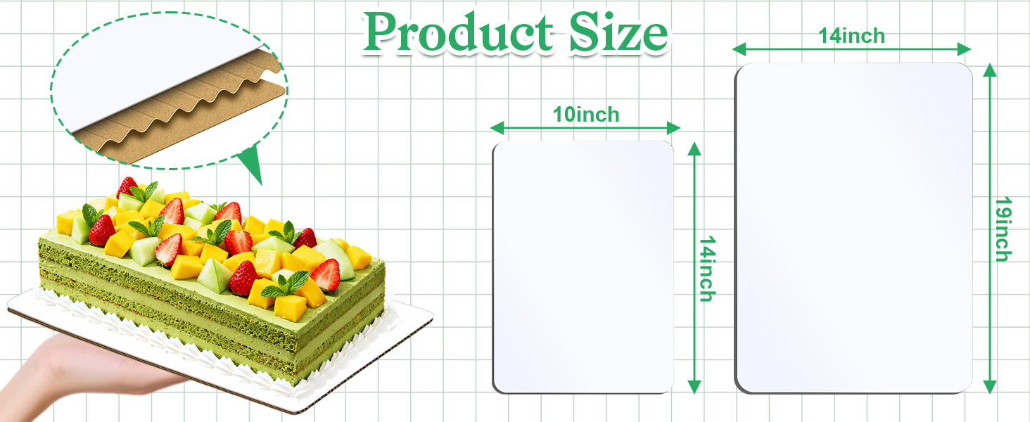 19X14 Inch Cake Boards Rectangle White, Quarter Sheet Cake Board