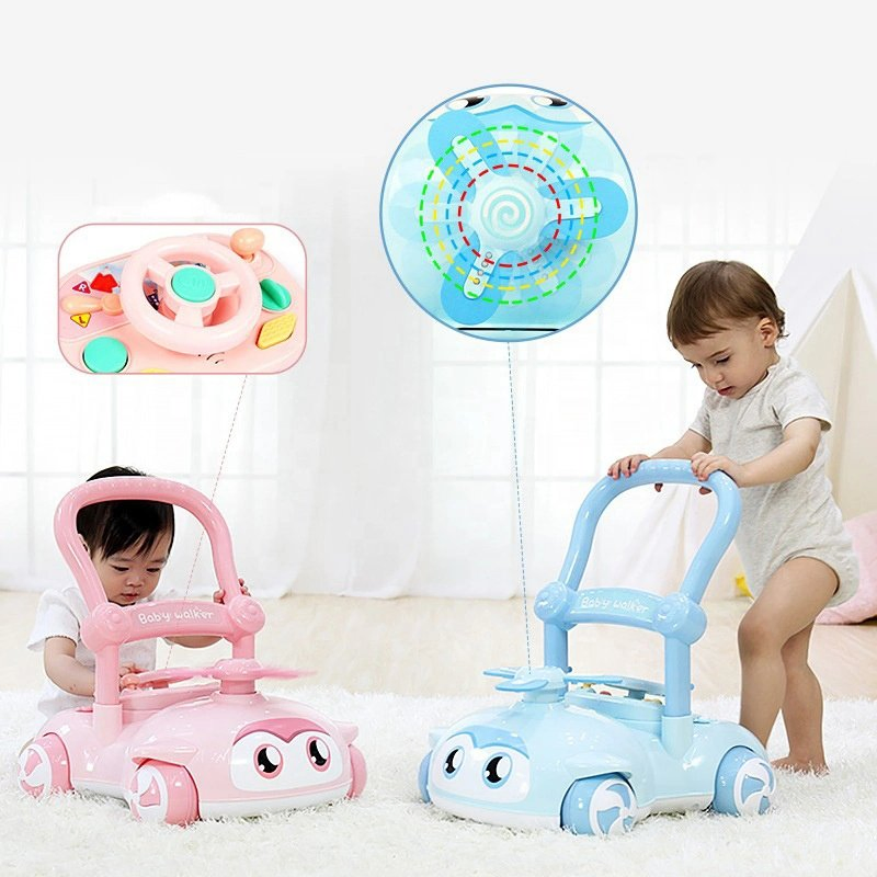 Baoli Baby Steering Wheel Sit-to-Stand Learning Anti-Rollover Kids Baby Trolley Walker Multifunction