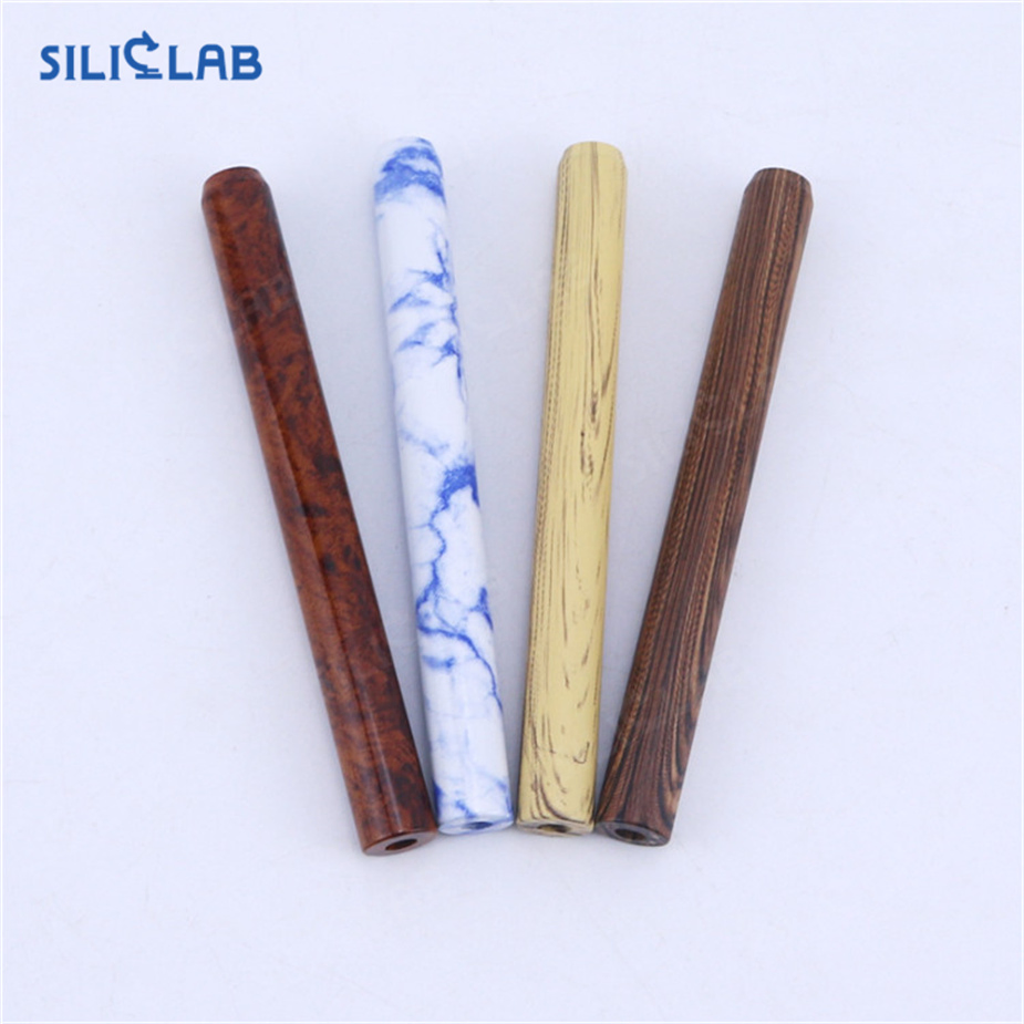 Wooden Coated Aluminum Cigarette Taster Bats One Hitter Smoking Pipe