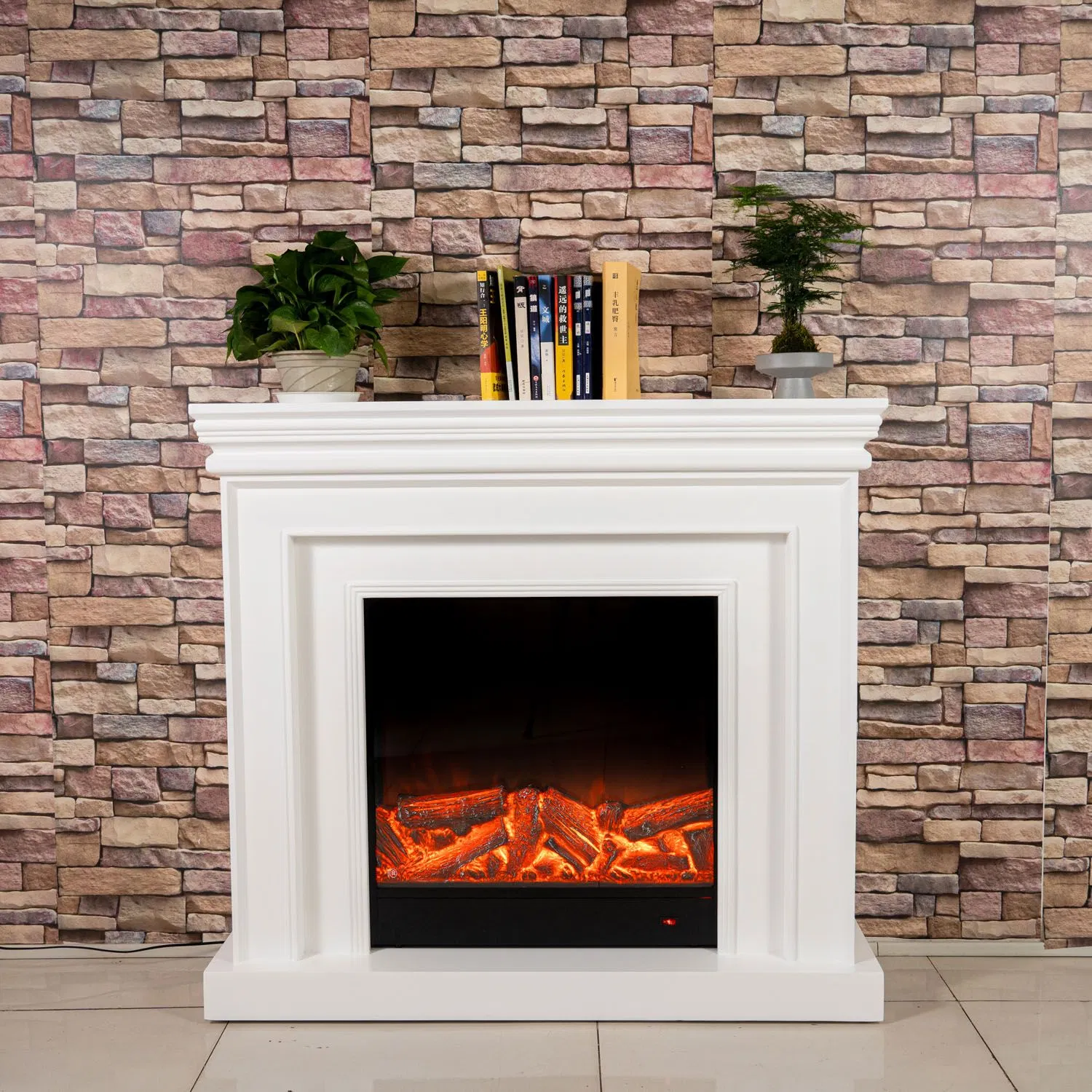 New High Fashion Home Appliance Wooden Mantel Electric Fireplace for Warm Use