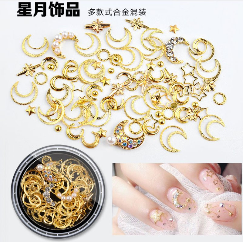 3D Rhinestones Hollow Metal Diamond Bead Mixed Nail Art Decoration