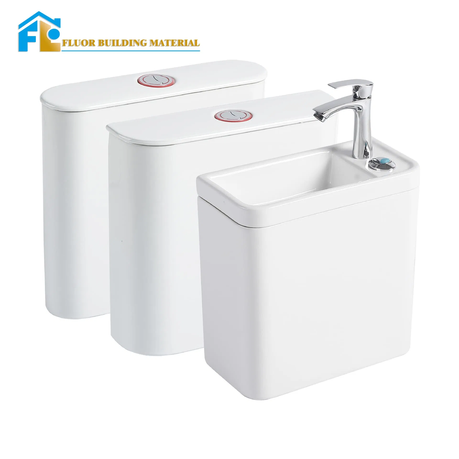 Fluor 2025 PP Two Piece Squat Toilet Water Tank Toilets Accessories for Public Bathroom