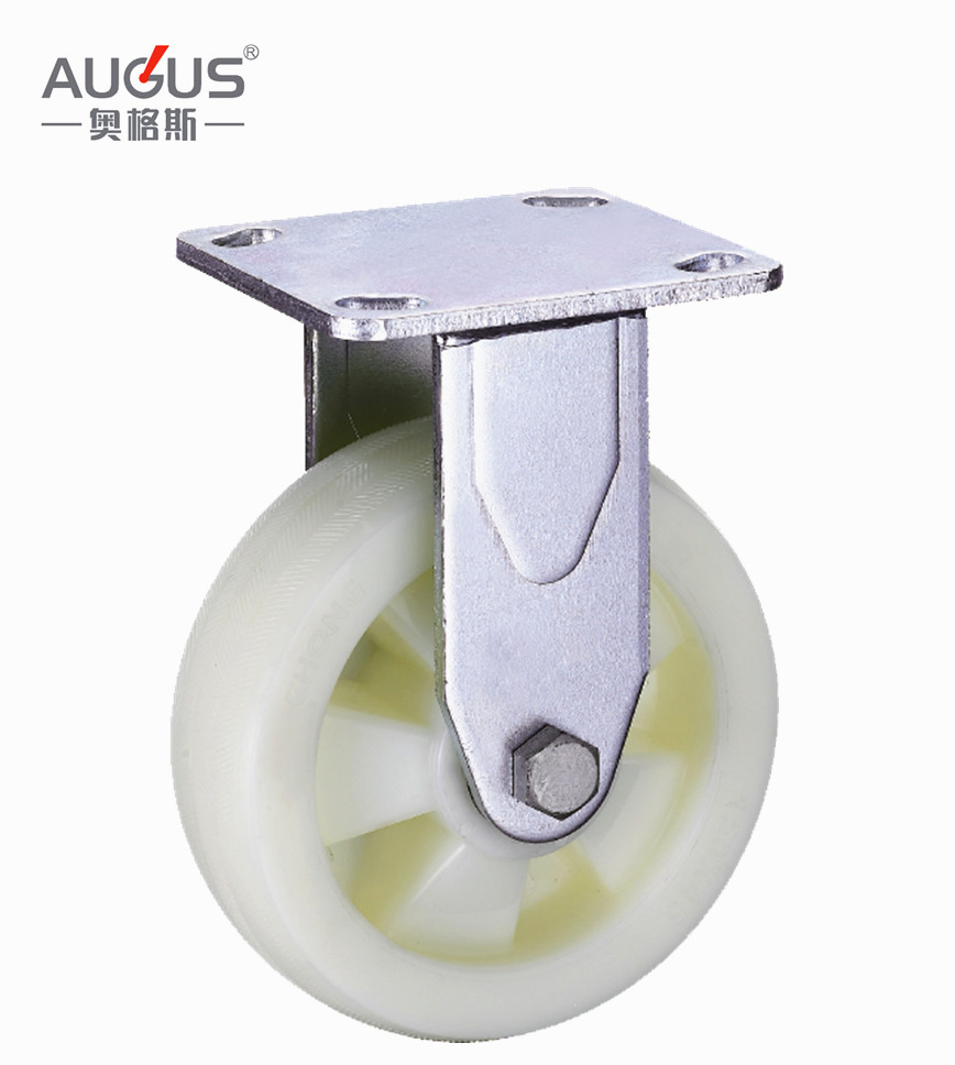 White PP Industrial Caster Wheel Loading 200-400 Kgs Heavy Duty Caster