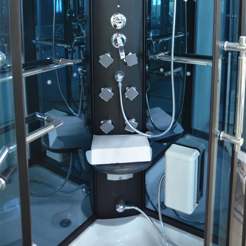 Tempered Glass Door One Person Steam Room Enclosed Steam Shower