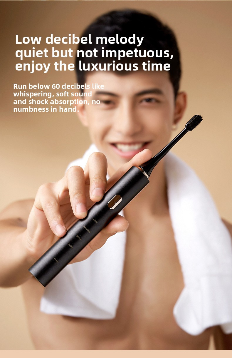 Rechargeable Electric Toothbrush, Pressure Sensor, Whitening & Gum Care for Superior Plaque Removal