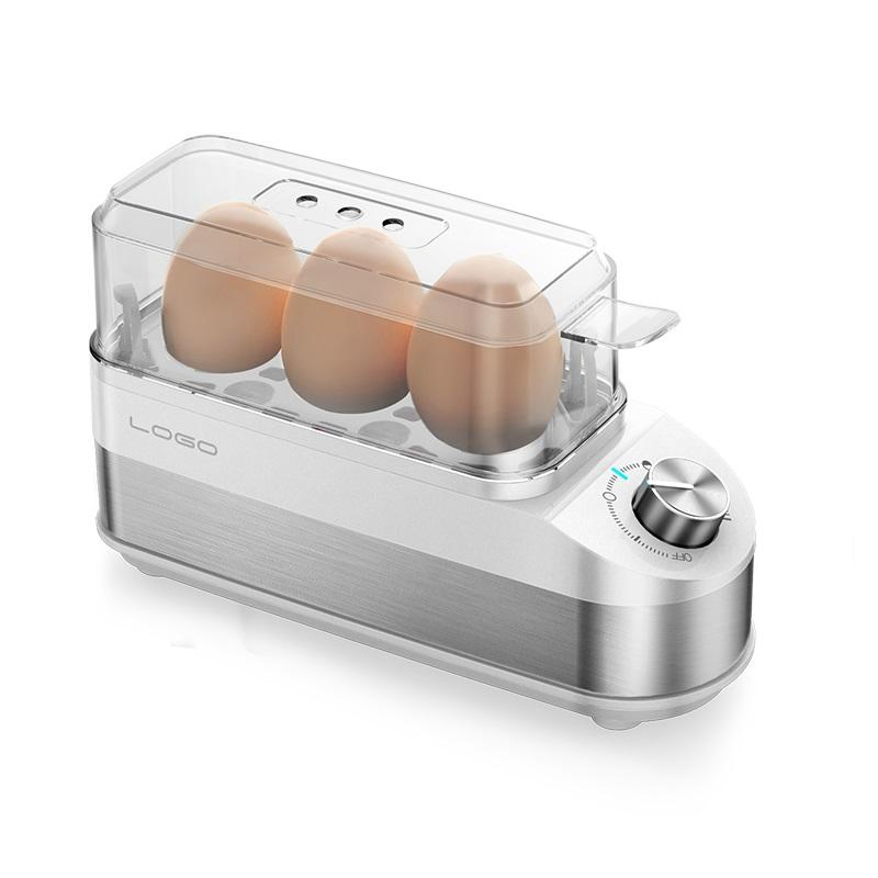Electric Egg Cooker with Transparent Lid for Household with Timer. Anti-Dry.