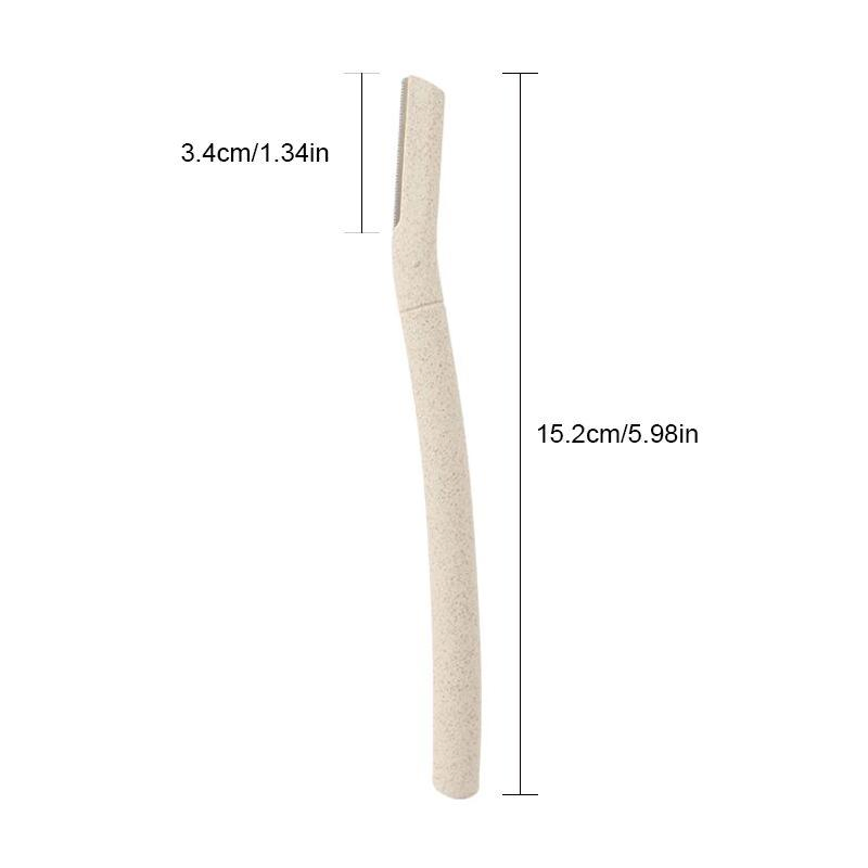 New 12PCS Pack Packing Hot Sell on Amazon Wheat Straw Eyebrow Trimmer Makeup Tool Dermaplaning Eyebrow Razor