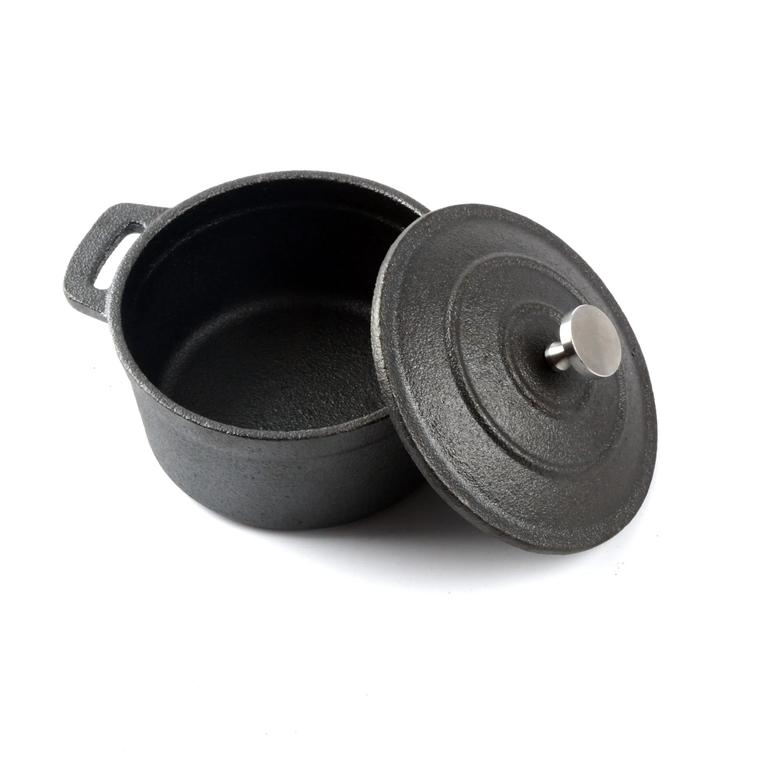 Мини-чугунная кастрюля-кокот с двумя ручками
