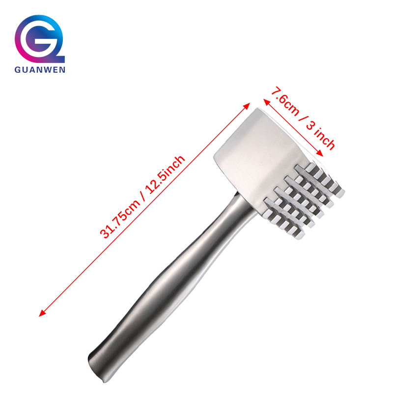 12.5 Inch Kitchen Tools Solid Heavy Duty Aluminum Meat Hammer Heavy Sturdy Meat Mallet Steak Tenderizer Hammer