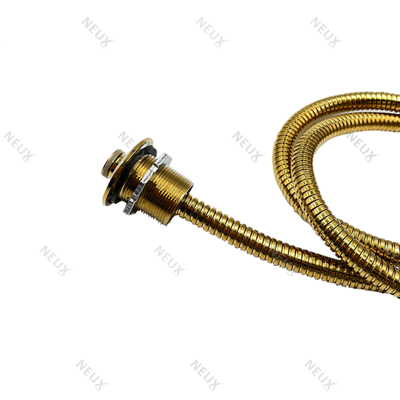 In Stock Bathroom Golden Leakproof Flexible Hand Stainless Steel Shower Hose