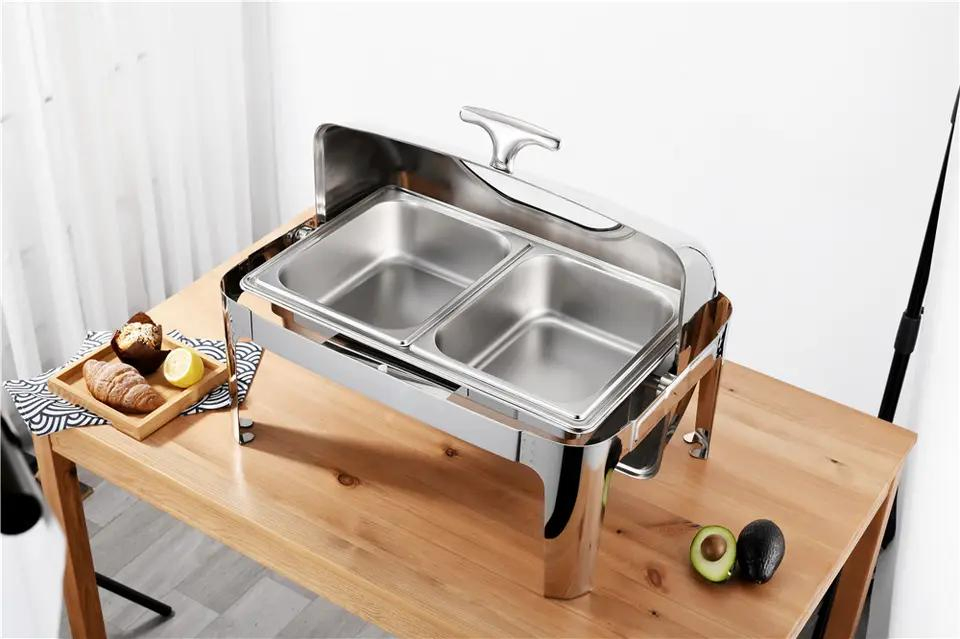 Hotel Supplies Stainless Steel Equipment Buffet Chafing Dish Set Electric Food Warmer