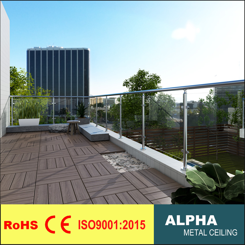 Modern Design with High Quality Stainless Steel Hardware Glass Railing