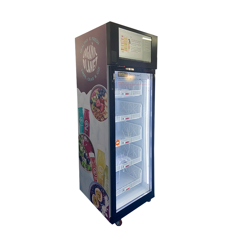 Weimi Office Fast Shopping Smart Fridge Snack Drink Vending Machine Weight Sensor for Sale Salad Sandwich Coffee
